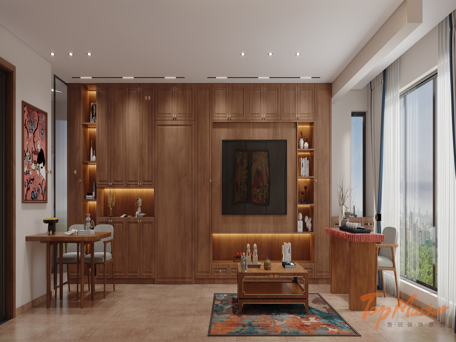 曼弄金湾88m²——新中式风格